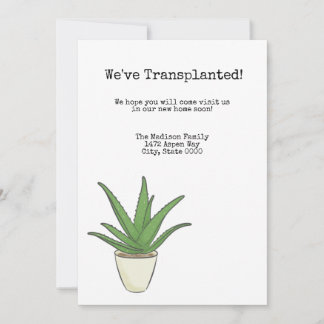 Invitation Aloe Changement d'adresse