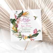 Aloha Baby Baby shower de couronne florale tropica