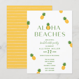 Invitation Aloha Beaches Pineappy Bachelorette Party