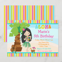 Aloha Cute Black Coiffeuse Fête d'anniversaire