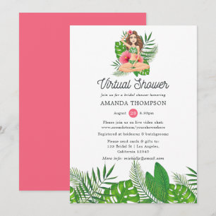 Invitation Aloha Exotic Aloha Luau Fête des mariées virtuelle