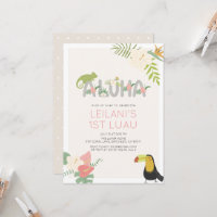 Aloha Fleur Tropicale Fille Toucan 1er Anniversair