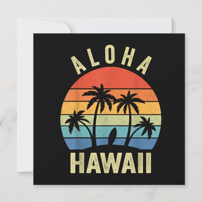 Invitation Aloha Hawaii Hawaii Island Shirt Palm Beach Surf (Devant)