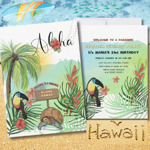 Invitation Aloha Hawaii Paradis Tropical