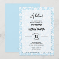 Aloha Hawaiian Floral Blue Anniversaire