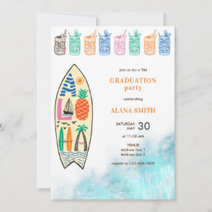 Invitation Aloha TIKI DIPLÔMEMENT Tropical Luau Hawaiian Part