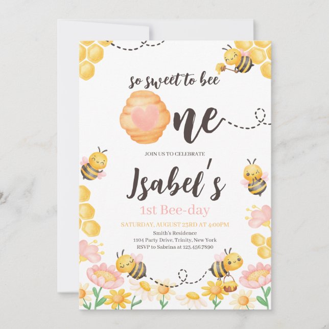 Invitation Alors doux pour être un anniversaire (Devant)