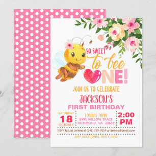 Invitation Alors doux pour être un premier anniversaire Invit