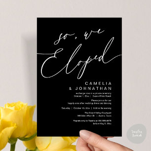 Invitation Alors, nous nous sommes enfuis Mariage romantique