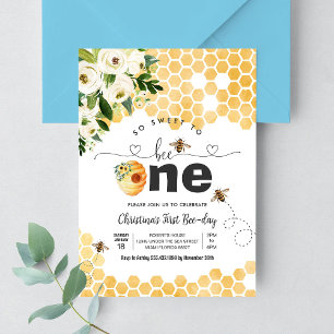 Invitation Alors Sweet To Bee One Theme Party Premier Anniver