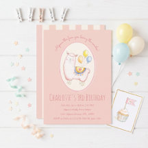 Alpaca à l'aquarelle avec ballon rose tendre pour