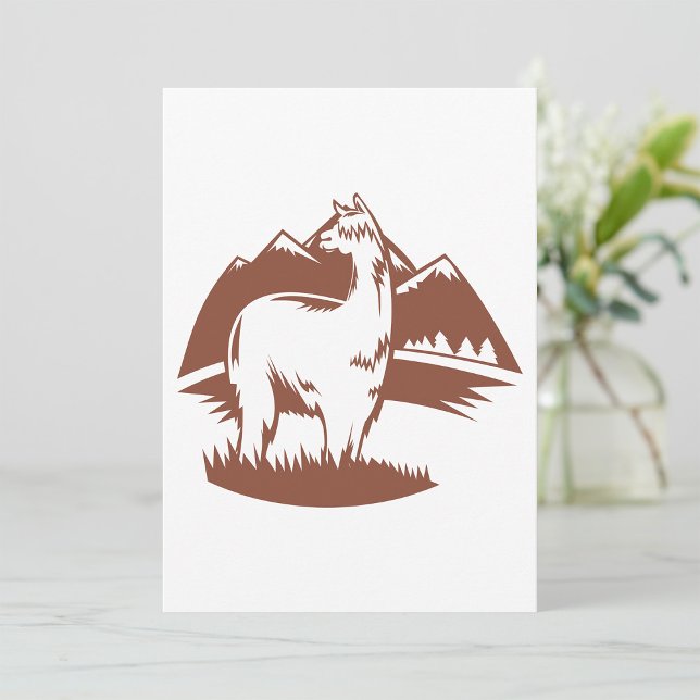Invitation Alpaca Et Montagnes (Créateur téléchargé)