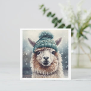 Invitation Alpaga doux d'hiver, sur mesure