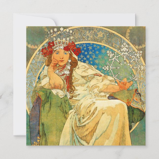 Invitation Alphonse Mucha Art Nouveau Princesse Hyacinth (Devant)