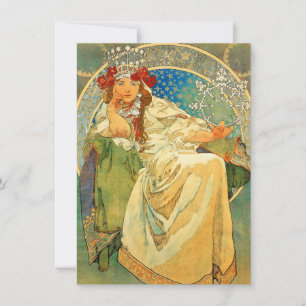 Invitation Alphonse Mucha Art Nouveau Princesse Hyacinth
