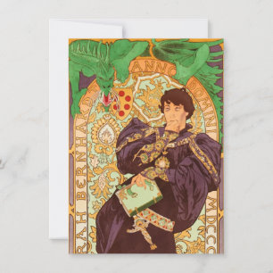 Invitation Alphonse Mucha Prince et Dragon