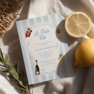 Invitation Amalfi Dolce Vita Enterrement de Vie de Jeune Fill