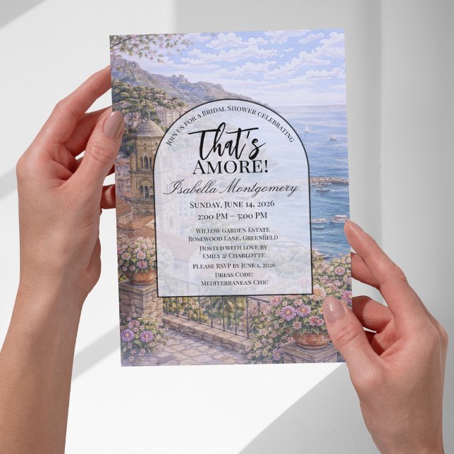 Invitation Amalfi Italian Themed Bridal Shower (Amalfi Italian Themed Bridal Shower Invitations
)