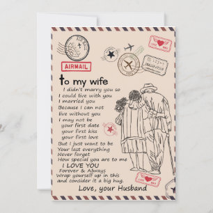 Invitation Amants de femmes   À ma femme je t'aime Amour mari