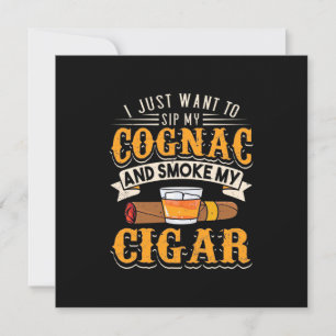 Invitation Amateur de cigares   Mon Cognac et fumer mon cigar