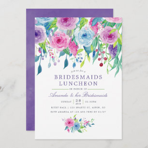 Invitation Ambiance d'aquarelle ultra violette