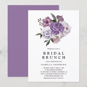 Invitation Ambiance florale romantique Brunch nuptial du prin