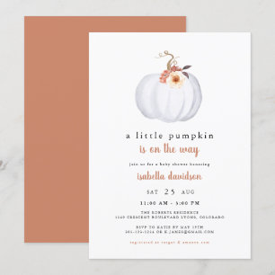 Invitation Ambre - Un Baby shower Automne Rustique Un Peu Cit