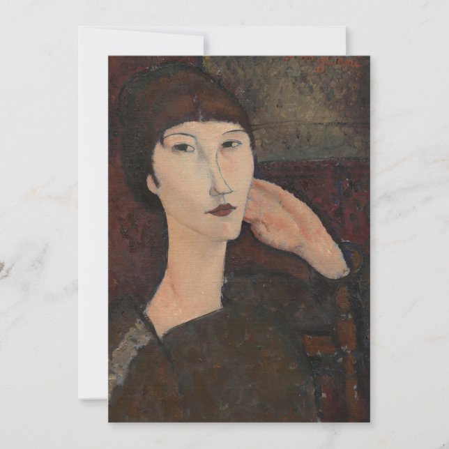 Invitation Amedeo Modigliani - Adrienne (Femme avec Bangs) (Devant)