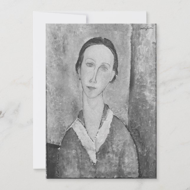 Invitation Amedeo Modigliani - Une fille dans la blouse d'un  (Devant)