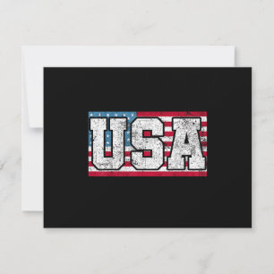 Invitation Américain USA Drapeau américain 4 juillet