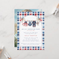 American Baby Patriotic Clothesline Baby Shower