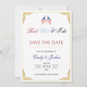Invitation American Flag 4 juillet Enregistrer l'invitation à