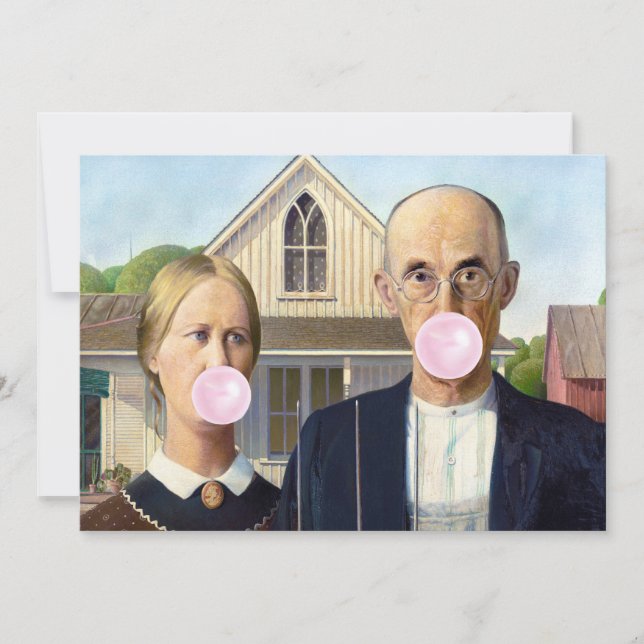 Invitation American gothique Grant Wood (Devant)