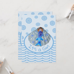 Invitation American Mermaid Shell C'est une fille