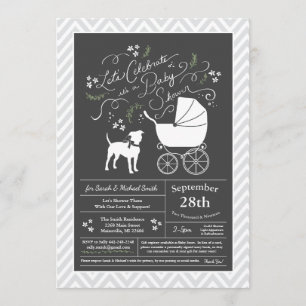 Invitation American Staffordshire Terrier Baby shower Amstaff