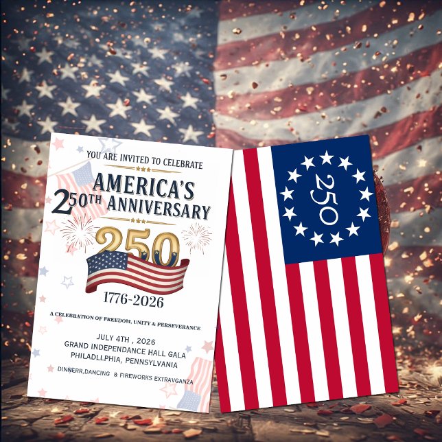 Invitation America's 250th Anniversary Independence hall Gala (Créateur téléchargé)