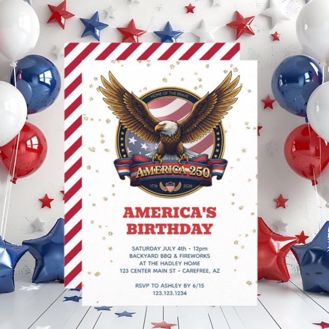 Invitation America's 250th Birthday (Créateur téléchargé)