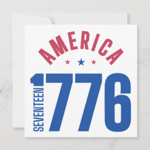 Invitation AMÉRIQUE 1776 année de liberté