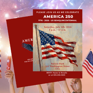 Invitation AMÉRIQUE 250 Fête du 4 juillet
