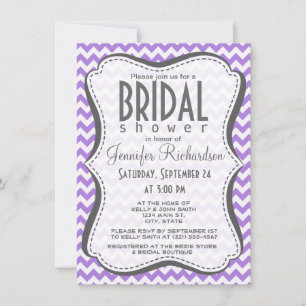 Invitation Amethyst Purple Chevron