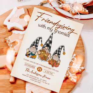 Invitation Ami-Action Avec Mes Gnomes Automne Thanksgiving