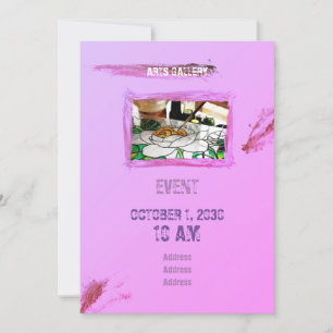 Invitation Amiable Brosse rose Tirages Tirage À Main