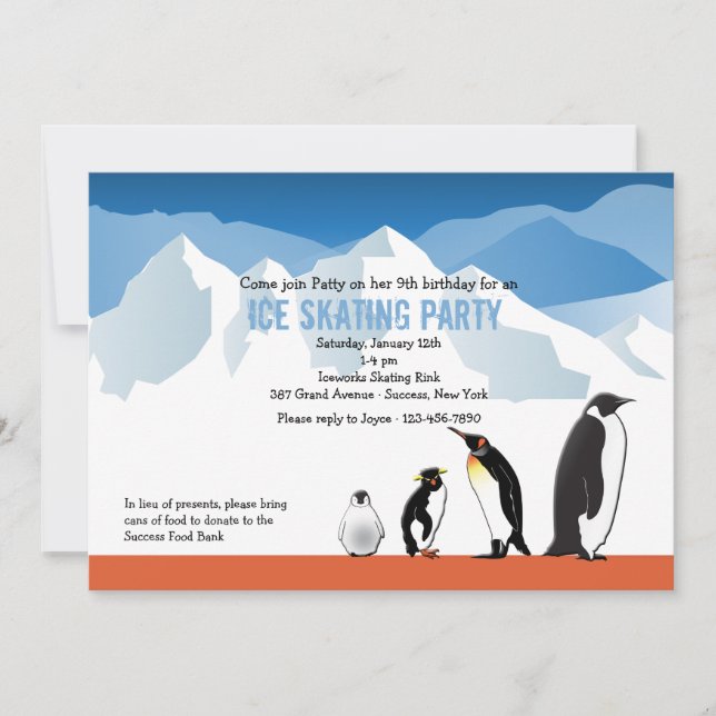 Invitation Amis de pingouin (Devant)