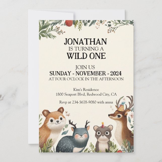 Invitation Amis des Animaux (Devant)