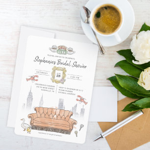 Invitation AMIS™   Fête des mariées d'aquarelle Perk Central