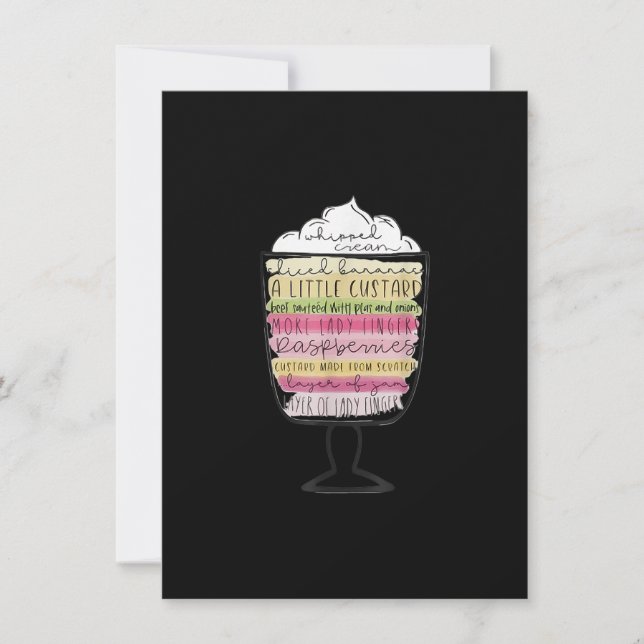 Invitation Amis Thanksgiving Rachel's Trifle Friends Funny (Devant)