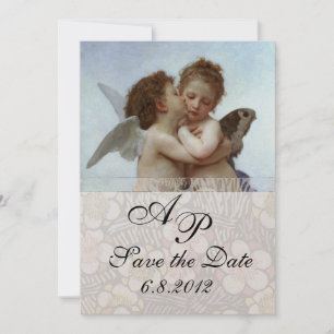 Invitation Amor et Psyche comme Enfants Mariage Party Monogra