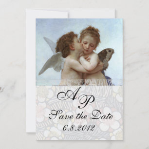Invitation Amor et Psyche comme Enfants Mariage Party Monogra