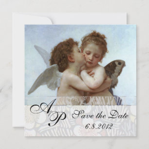 Invitation Amor et Psyche comme Enfants Mariage Party Monogra