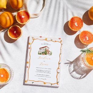 Invitation Amore & Aranci   Mariage Citron Fantaisiste